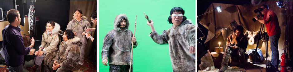 Filming of re-enactment scenes for 'Trapped in a Human Zoo'